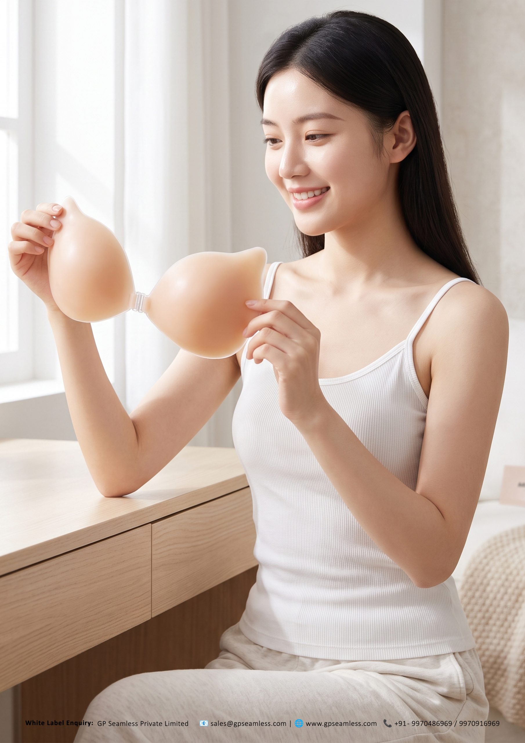 Adhesive Silicone Cup Cleavage Bra - Image 5