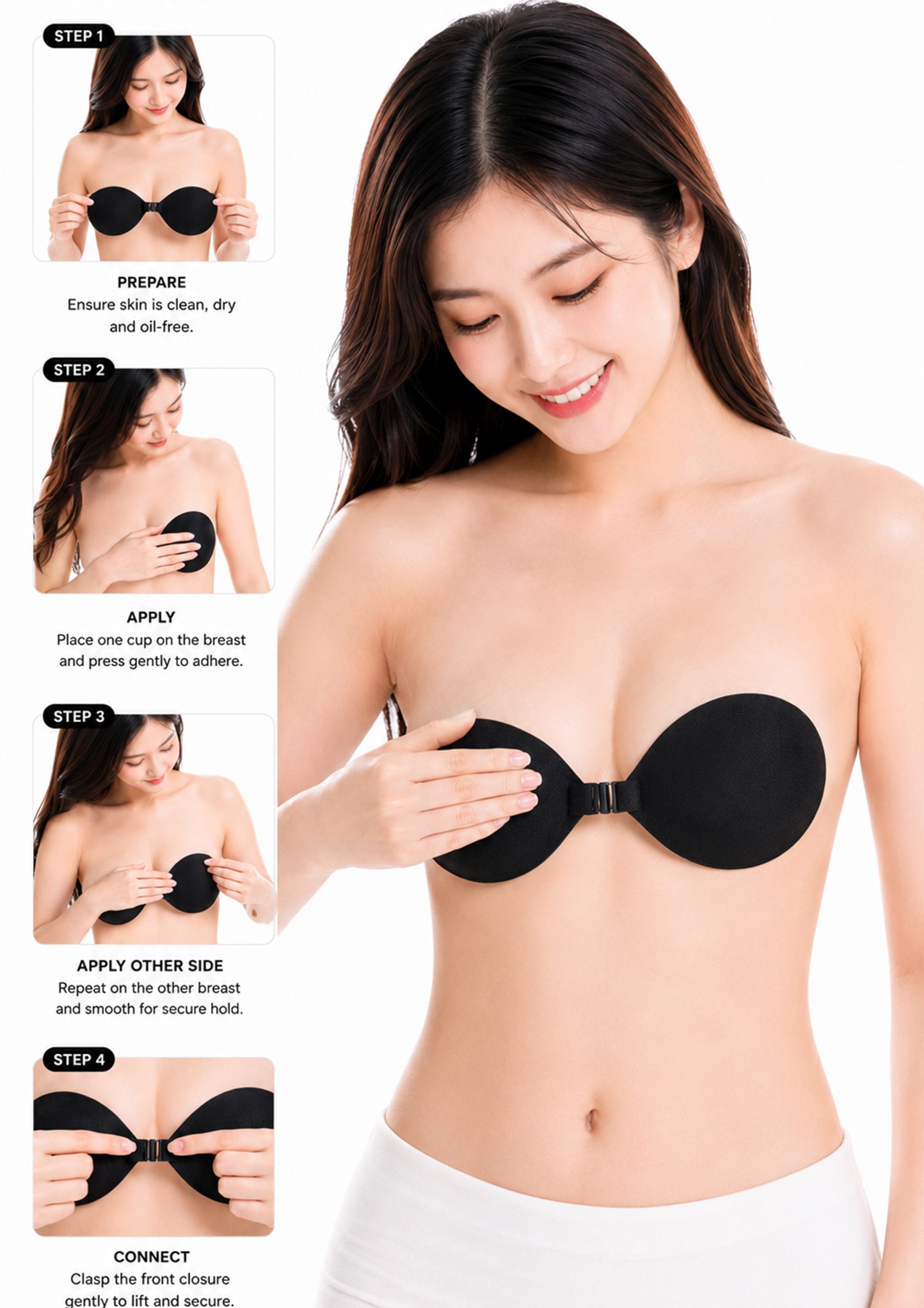Adhesive Cup Cleavage Bra - Image 7